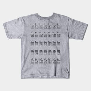 Guitar Chords Poster for Guitarists" Kids T-Shirt